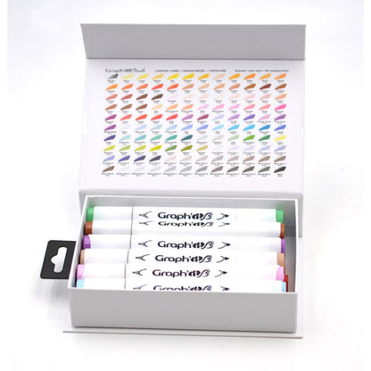 GRAPH'IT - LOT DE 12 PINCEAUX GRAPH'IT EXTRA FINS POUR LE COFFRET COZY TIME - F/D/D/I