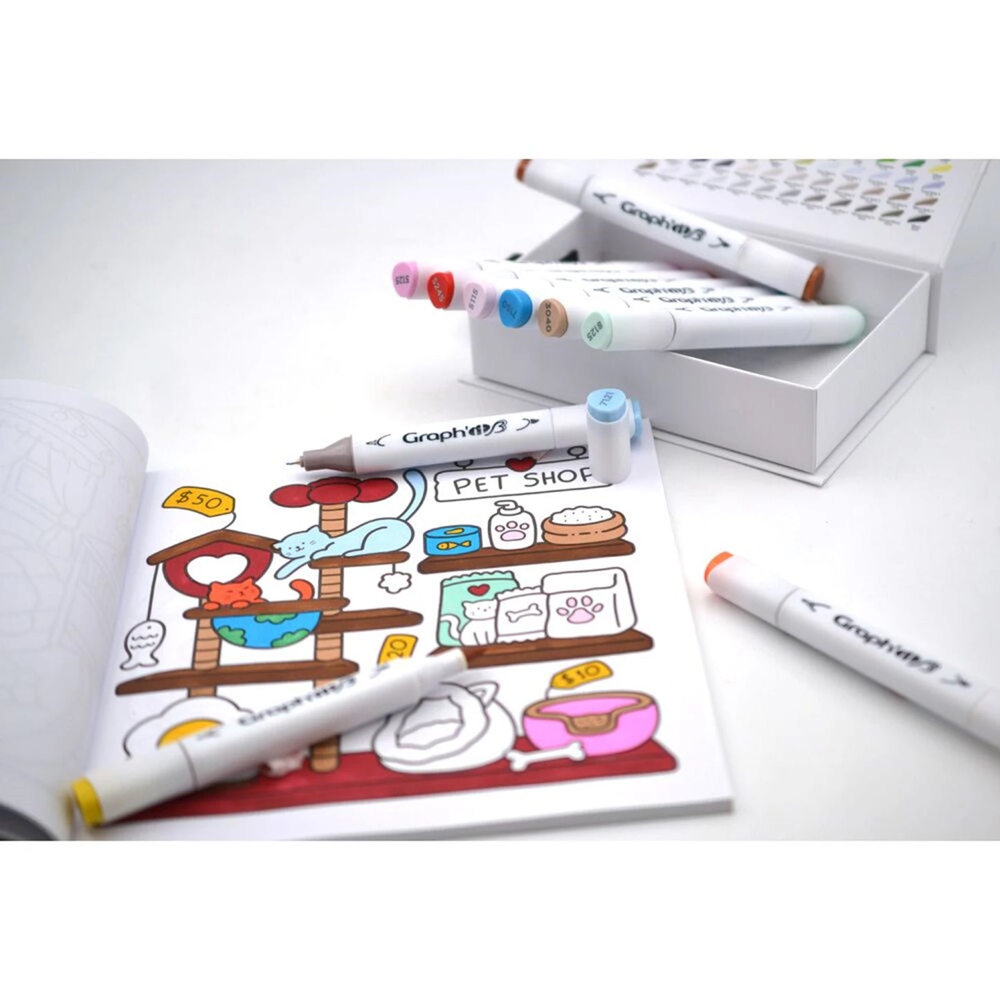 GRAPH'IT - LOT DE 12 PINCEAUX GRAPH'IT EXTRA FINS POUR LE COFFRET COZY TIME - F/D/D/I