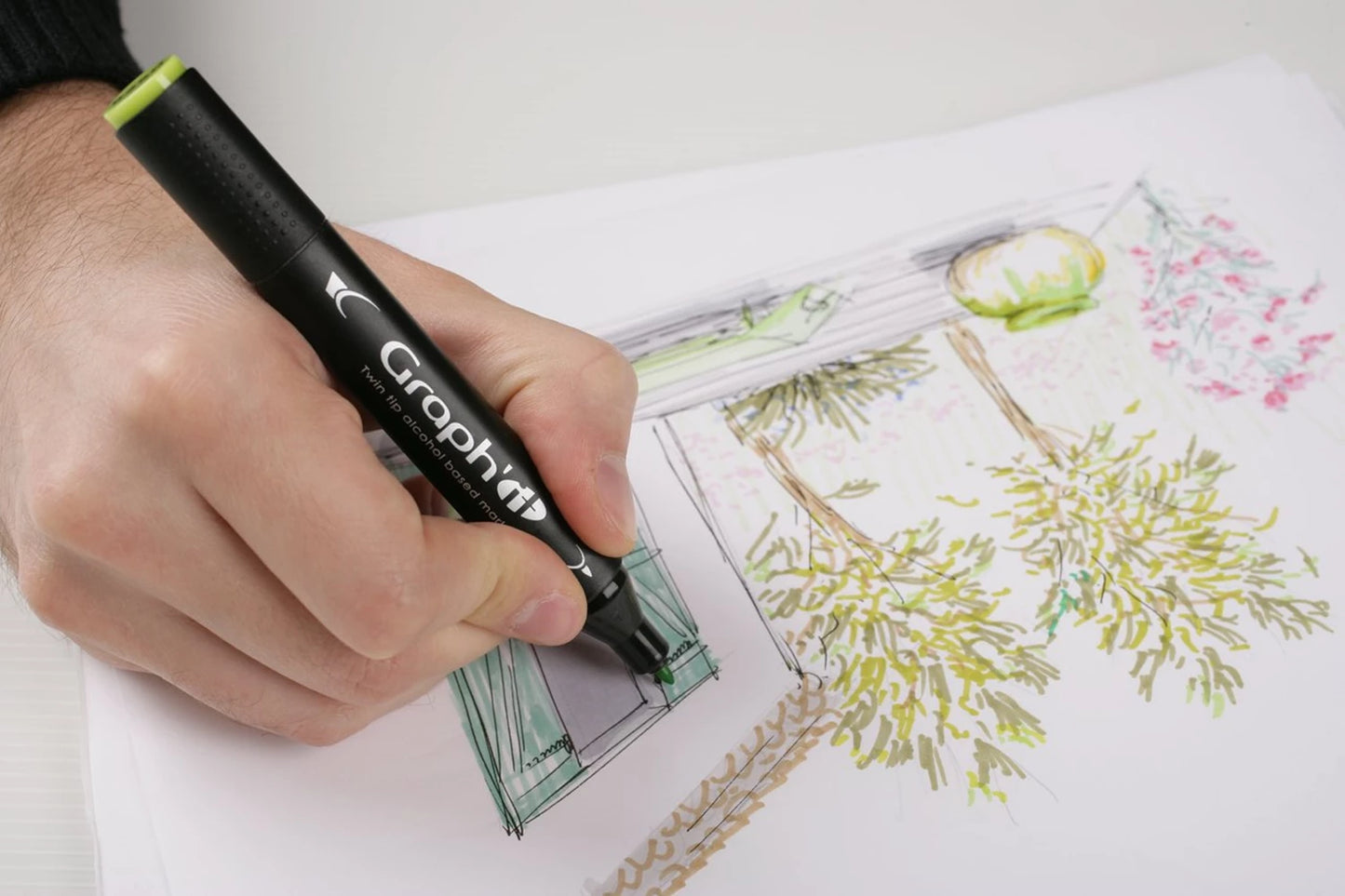GRAPH'IT SET 80 MARKER MIT TISCHAUFSTELLER 4 KO