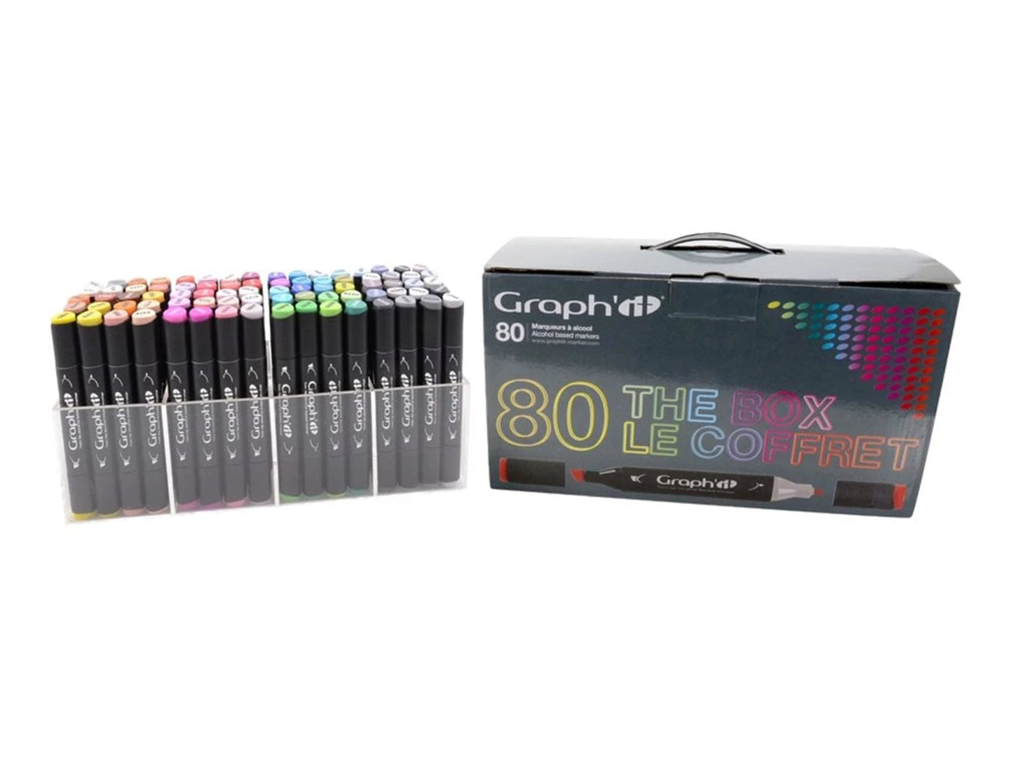 GRAPH'IT SET 80 MARKER MIT TISCHAUFSTELLER 4 KO