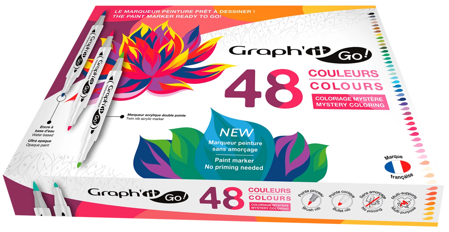 GRAPH'IT GO ACRYL-MARKER-SET 48 STÜCK MYSTERY-MALEFFEKTE