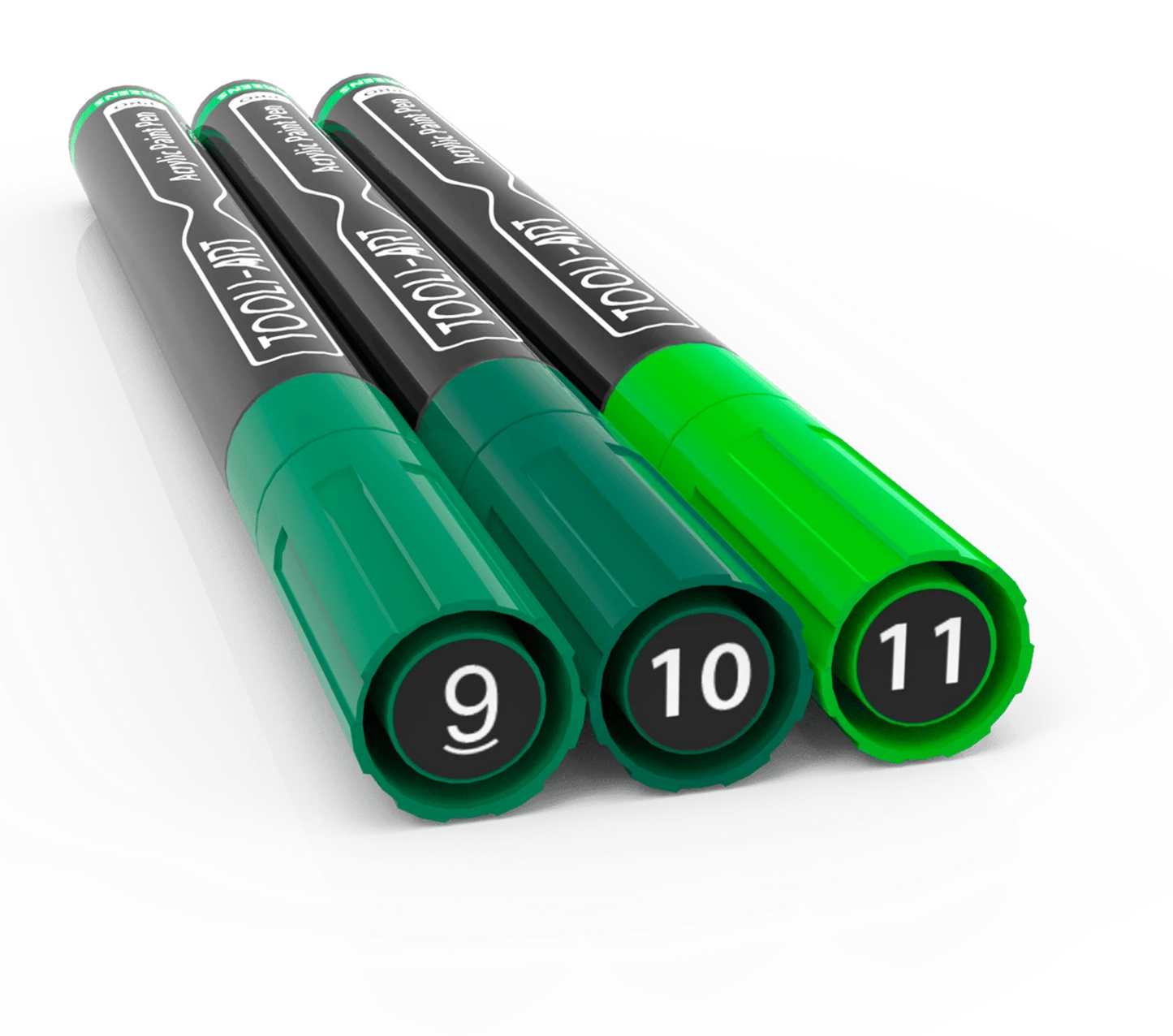SET DE MARQUEURS ACRYLIQUES TOOLI VERT 22 MARQUEURS EF 07MM