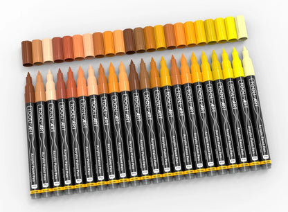 TOOLI ENSEMBLE DE MARQUEURS ACRYLIQUES JAUNES 22 MARQUEURS EF 07MM
