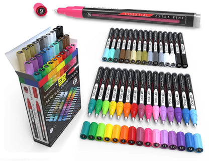 TOOLI SET DE CRAYONS ACRYLIQUES ESSENTIEL 30 PIÈCES EF 07MM