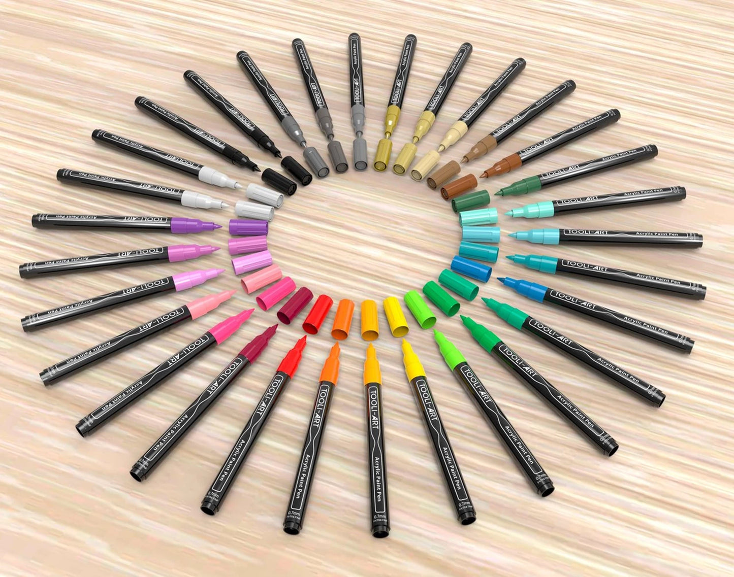 TOOLI SET DE CRAYONS ACRYLIQUES ESSENTIEL 30 PIÈCES EF 07MM