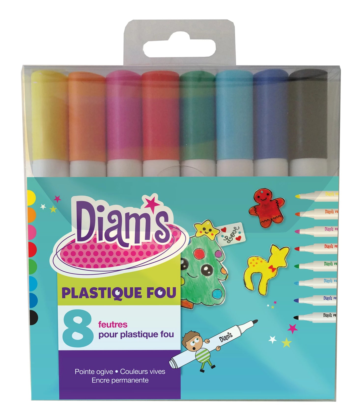 DIAM'S 8er-PACK FILZSTIFTE FÜR SCHRUMPFFOLIE