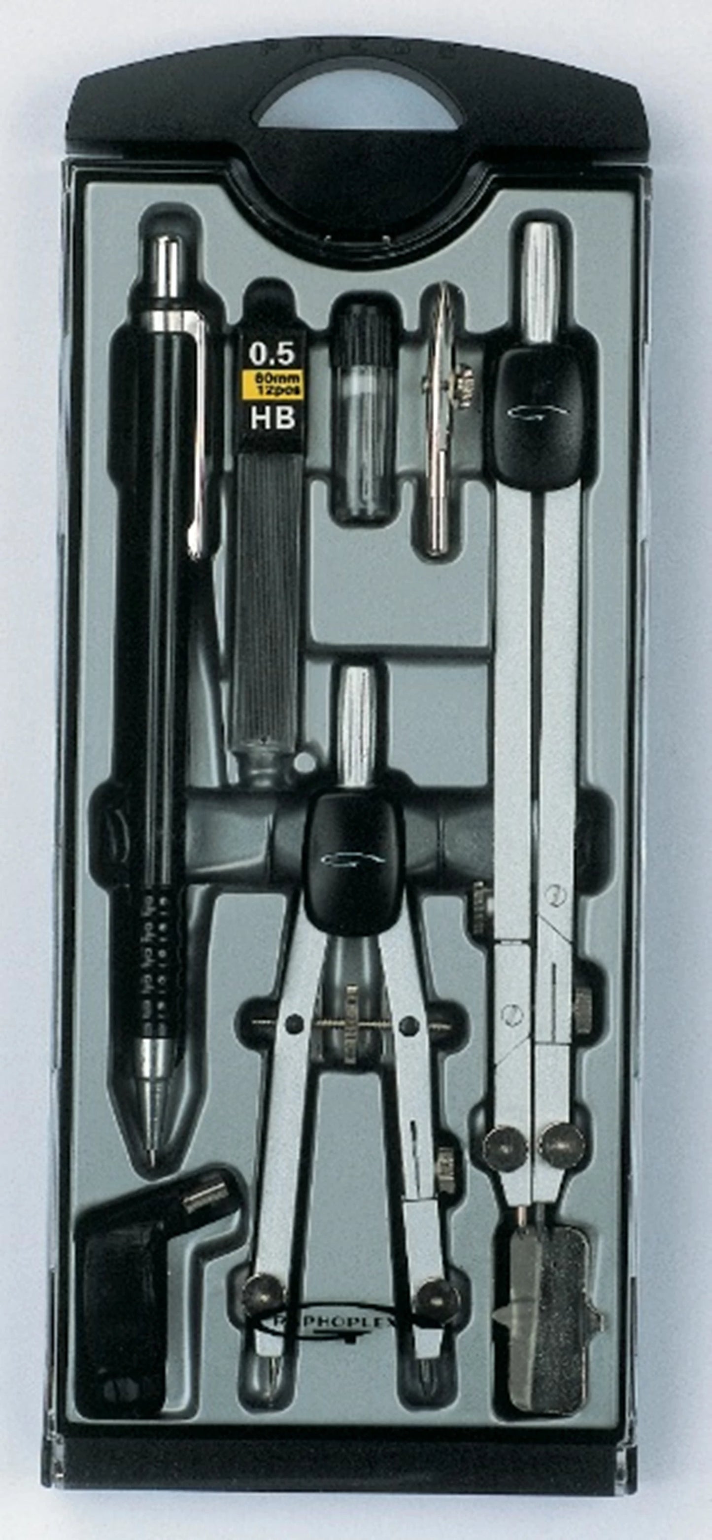 SCHULZIRKEL-SET GX507+GX401 MIT BLEISTIFTHALTER/REISSFEDER