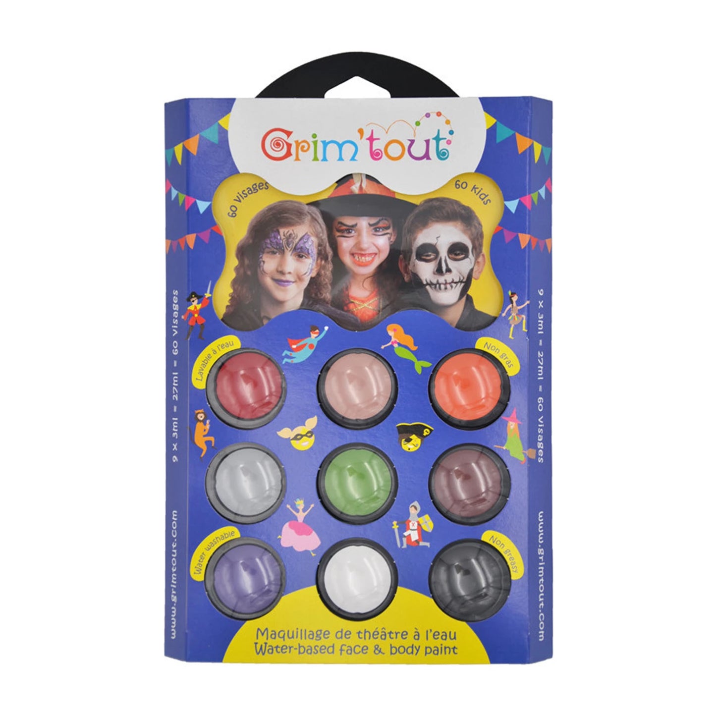 GRIM'TOUT PALETTE 9 FARBEN BÖSEWICHT 9X4ML