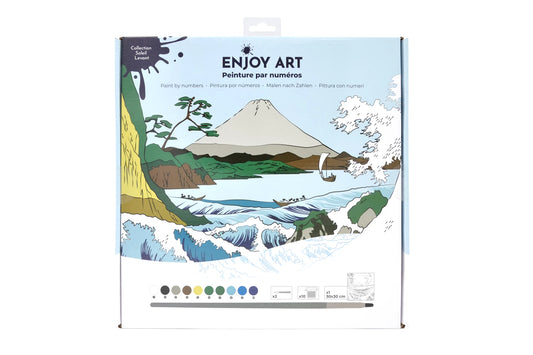 ENJOY ART PEINTURE N° 30X30CM SOLEIL LEVANT - MONT FUJI