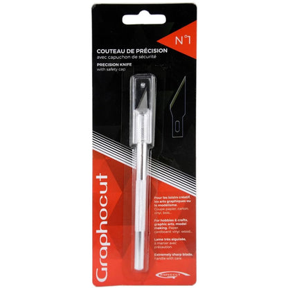 COUTEAU DE PRÉCISION GRAPHOCUT N°1 + CAPUCHON DE SÉCURITÉ