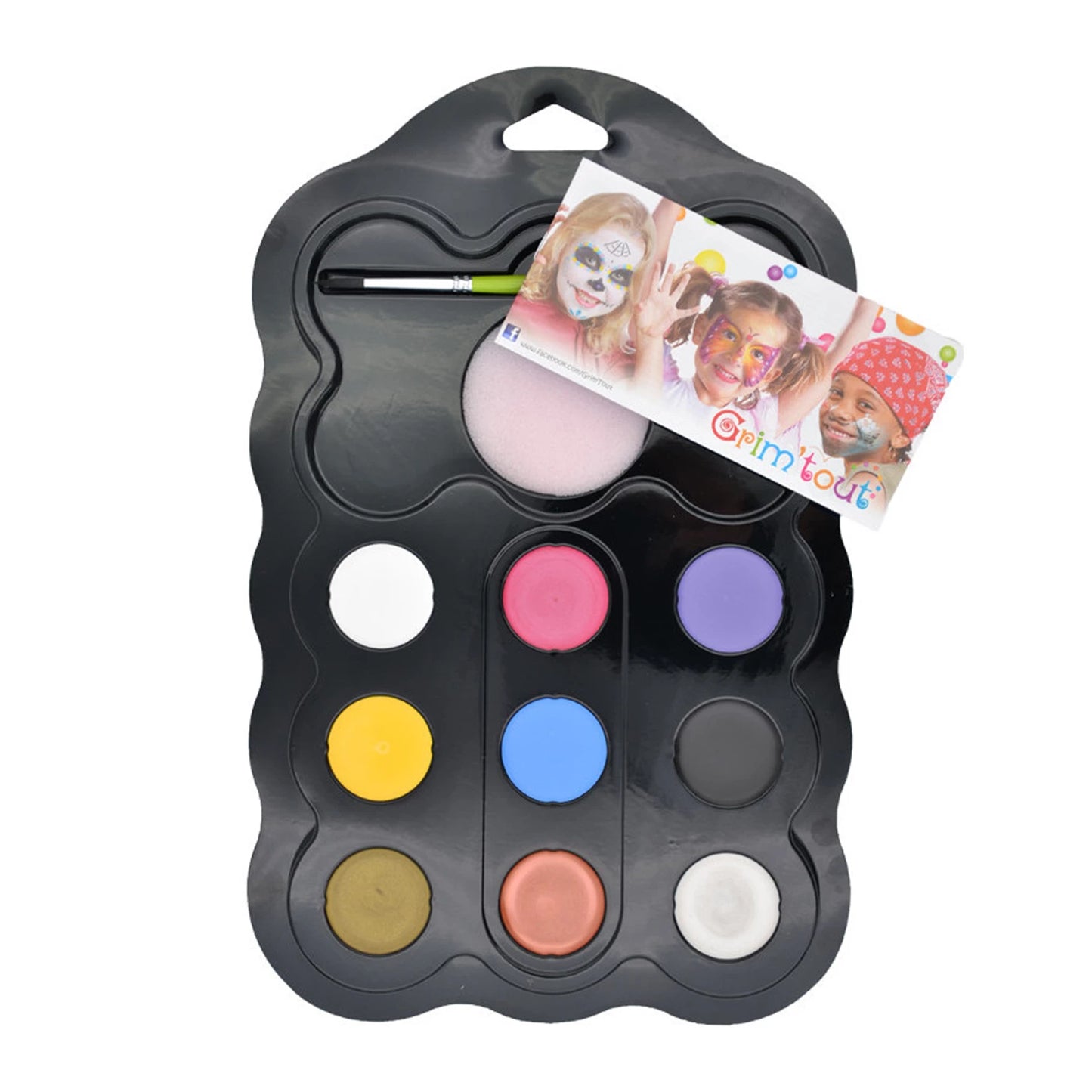 GRIM'TOUT PALETTE 9 COULEURS LICORNE 9X4ML