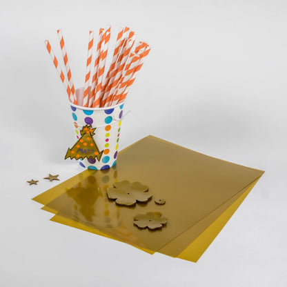 DIAM'S PLASTIQUE FOU 7 FEUILLES: MÉTALLISÉ OR