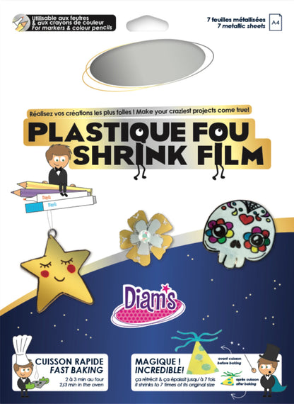 DIAM'S PLASTIQUE FOU 7 FEUILLES: ARGENTO METALLIZZATO