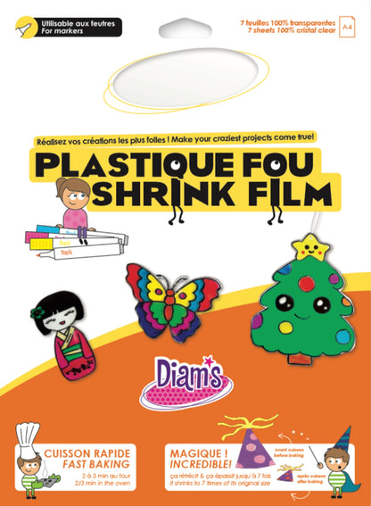 DIAM'S PLASTIQUE FOU 7 FEUILLES: CRISTAL LISSE