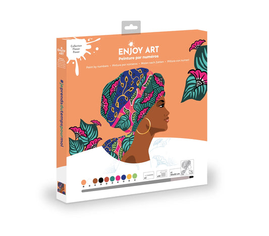 PROFITEZ DE LA PEINTURE D'ART N° 30X30CM FLOWER POWER AISSA