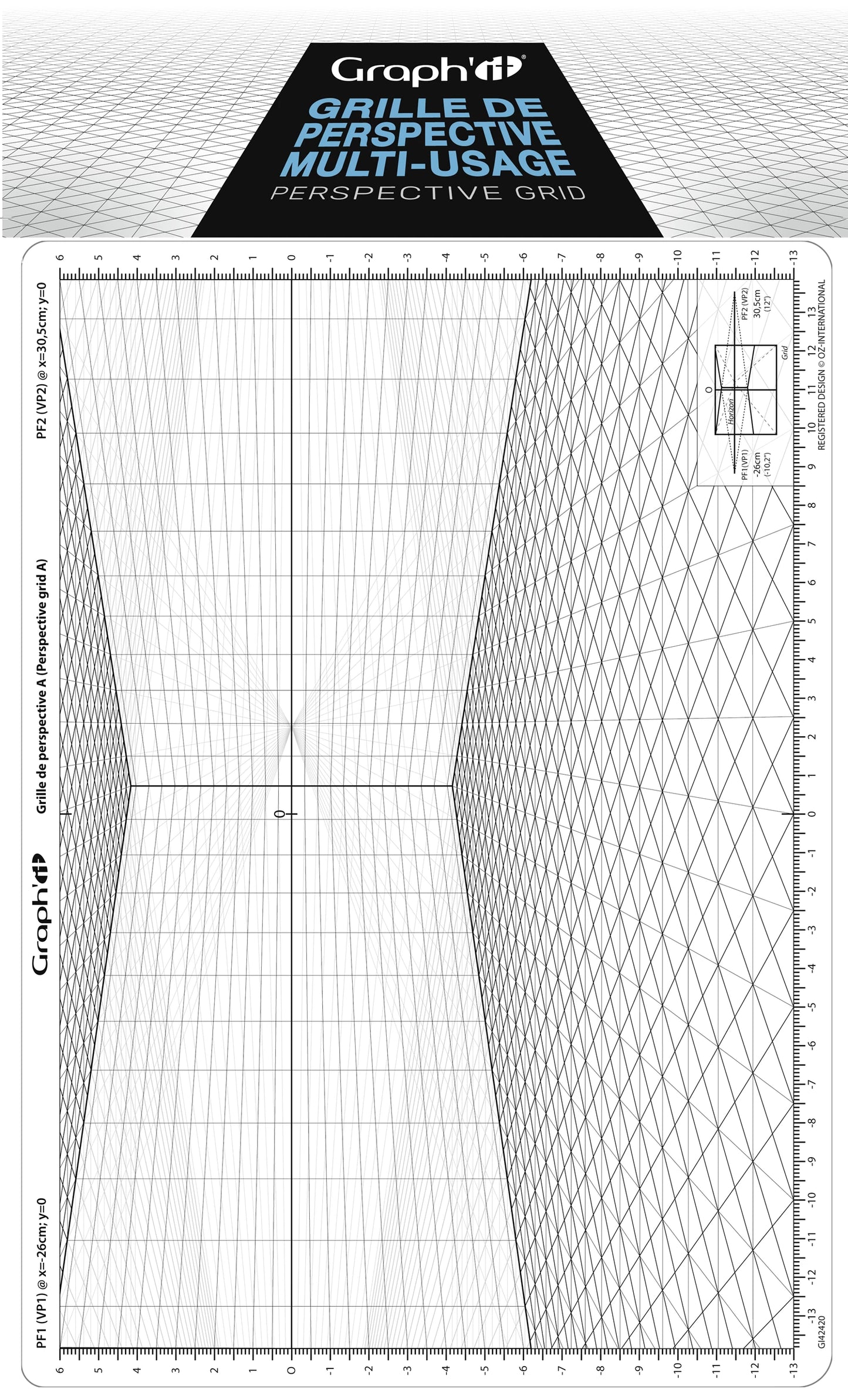 GRAPHI'T GRILLE DE PERSPECTIVE OBLIQUE