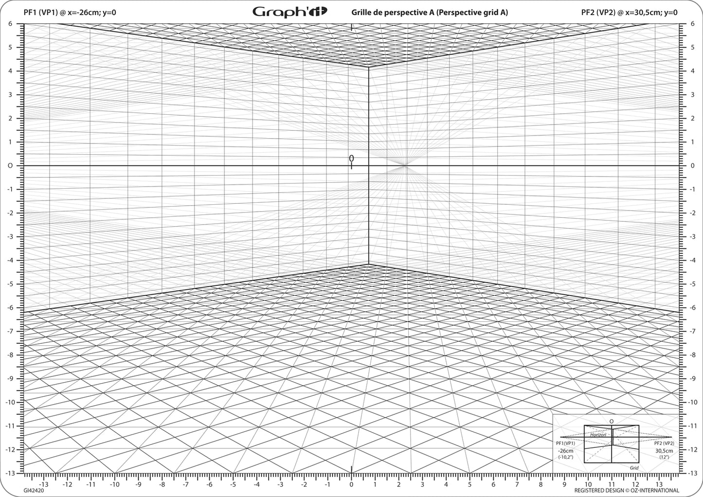 GRAPHI'T GRILLE DE PERSPECTIVE OBLIQUE