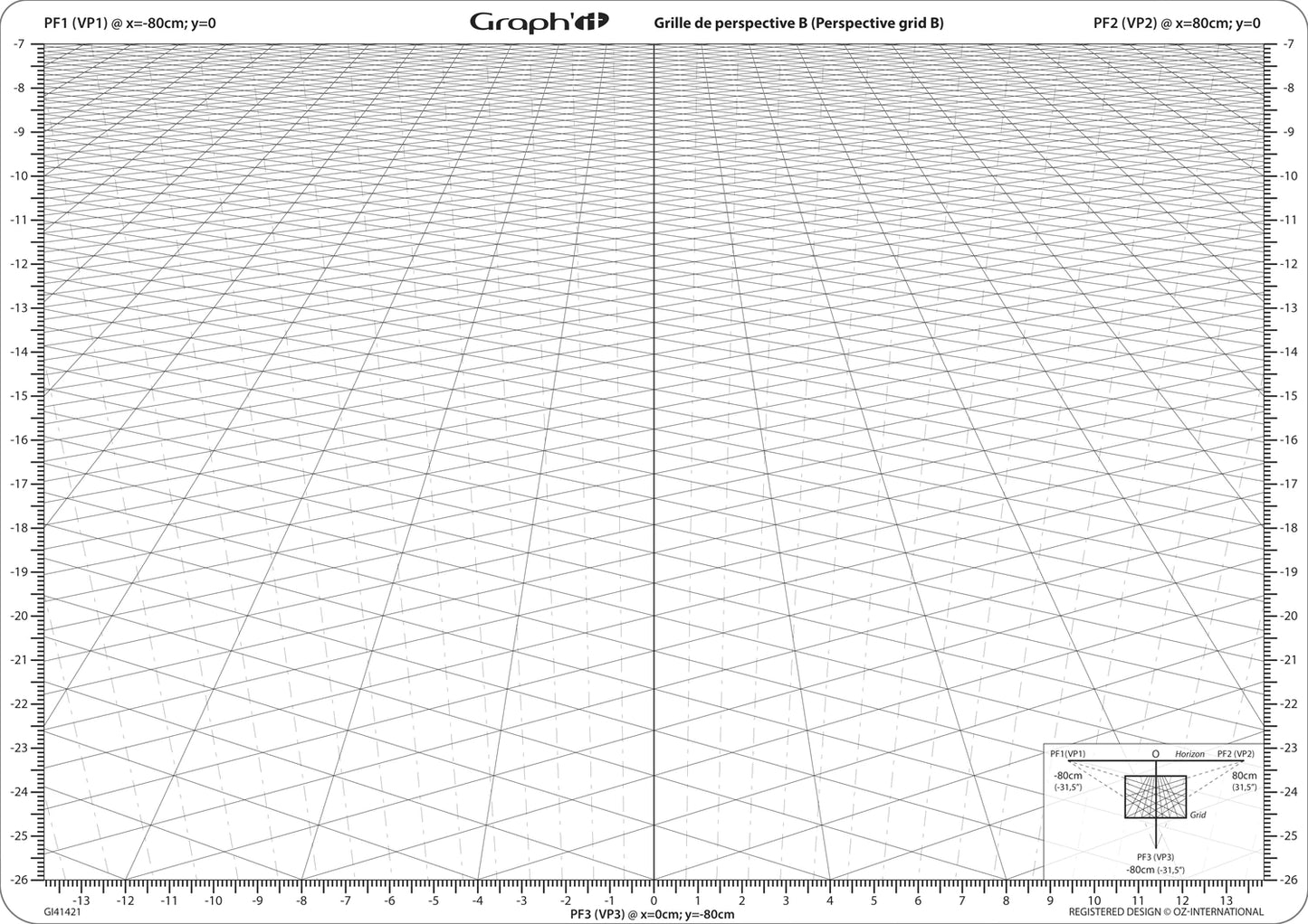 GRAPH'IT GRILLE DE PERSPECTIVE B PLONGEANTE