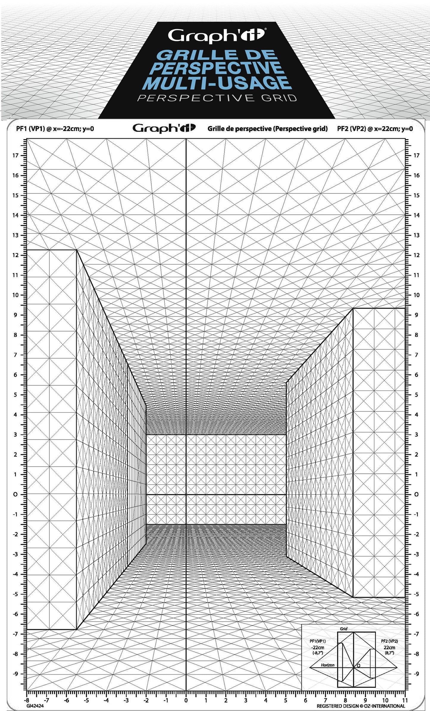 GRAPH'IT GRILLE DE PERSPECTIVE E RUE EN PERSPECTIVE FRONTALE