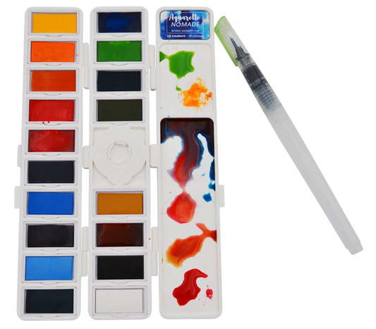 ART&GO PALETTE AQUARELLE EN ACCORDÉON 18 COULEURS
