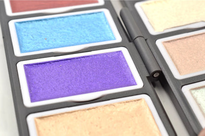 ART&GO PALETTE AQUARELLE ACCORDÉON 18 COULEURS MÉTALLISÉES