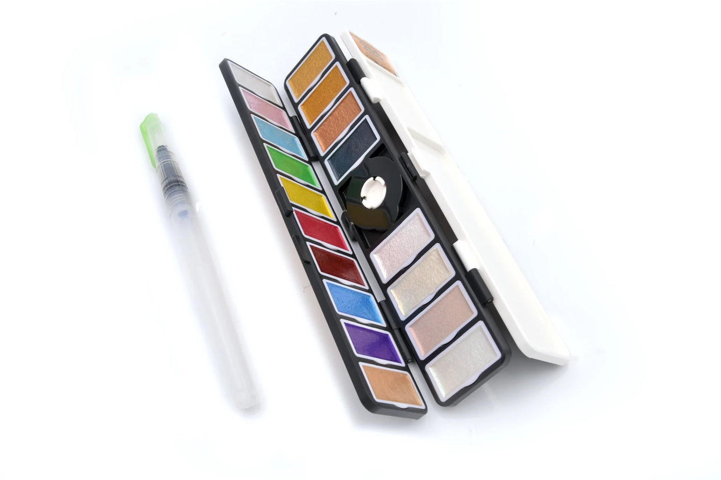 ART&GO PALETTE AQUARELLE ACCORDÉON 18 COULEURS MÉTALLISÉES