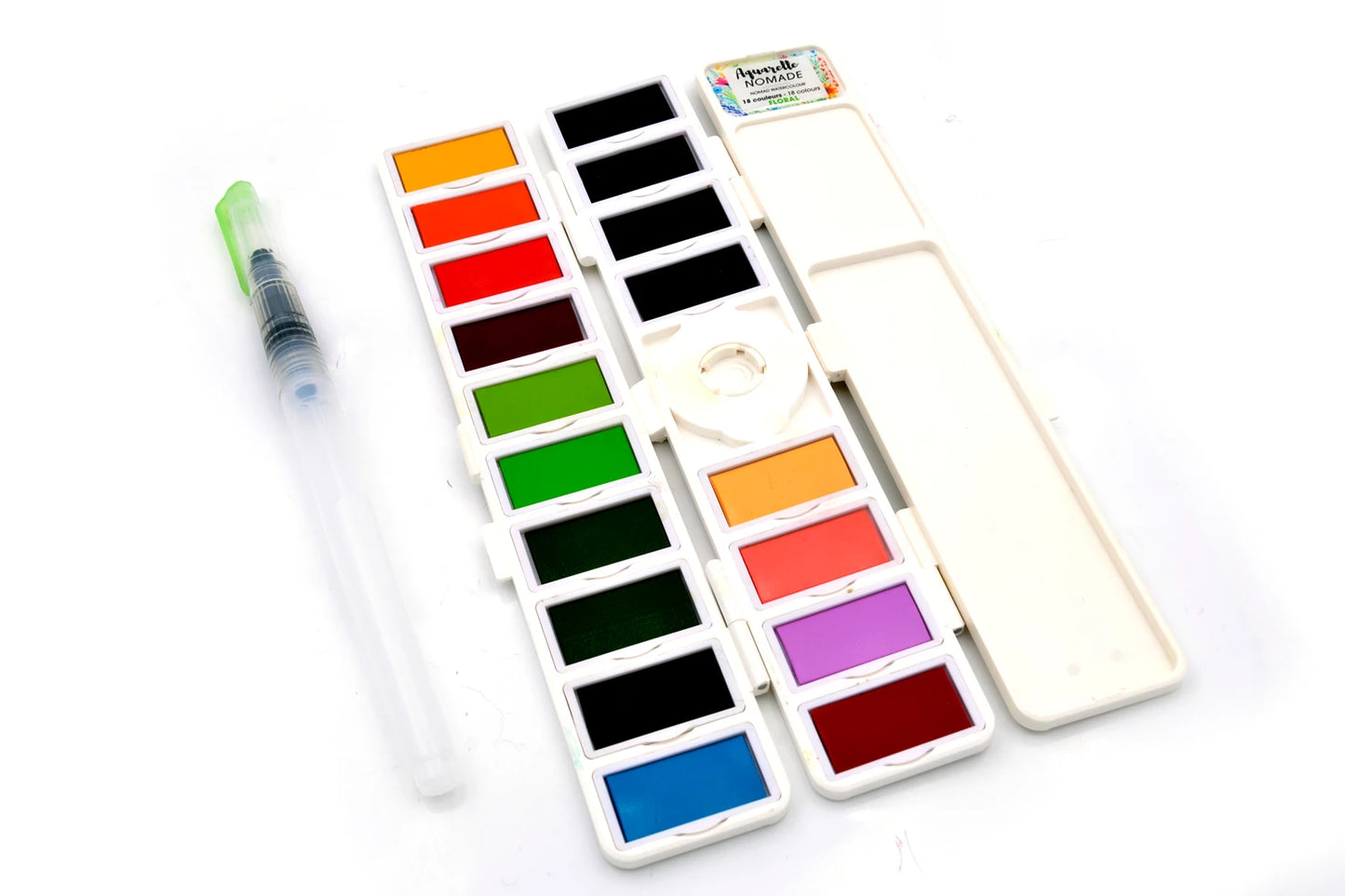 ART&GO PALETTE AQUARELLE EN ACCORDÉON 18 COULEURS FLORALES