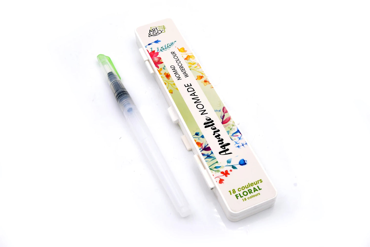 ART&GO PALETTE AQUARELLE EN ACCORDÉON 18 COULEURS FLORALES