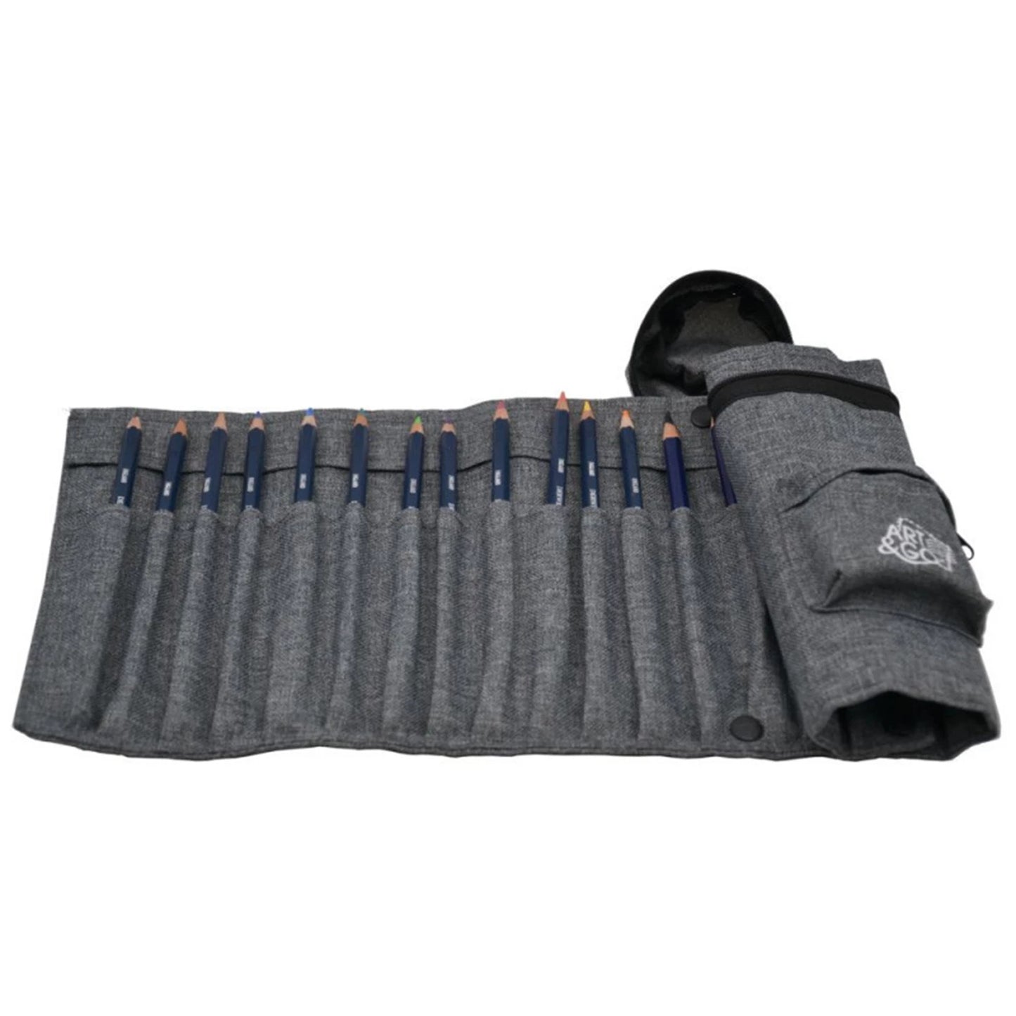 ART & GO TROUSSE ROLL'N ZIP POUR 24 CRAYONS PASTEL 22CM