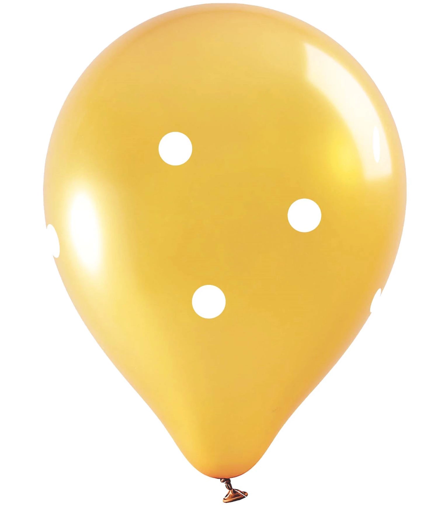 6 BALLONS DORÉS, DIAMÈTRE 25 CM