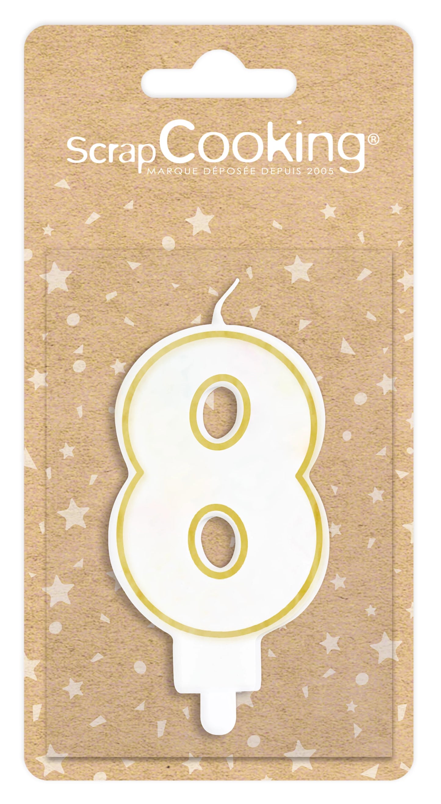 BOUGIE BLANCHE/OR 8