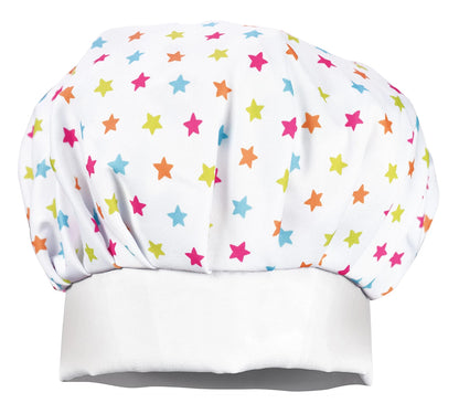 GREMBIULE + CAPPELLO DA CUOCO, STELLE, 4-10 ANNI, COTONE