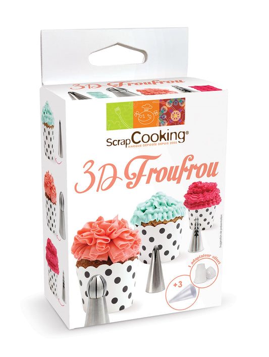 LOT DE 3 TASSES GICLEUSES 3D FROUFROU