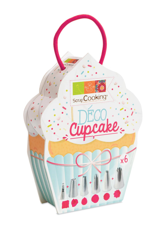 LOT DE 6 BOÎTES POUR TUBES À BORD, CUPCAKES DÉCORATIFS