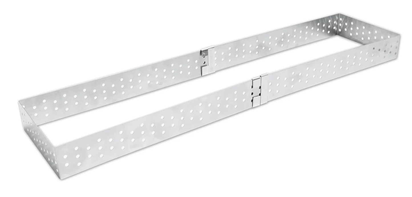 TELAIO PER TORTA FORATO REGOLABILE, ACCIAIO INOX 22 A