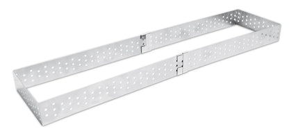 TELAIO PER TORTA FORATO REGOLABILE, ACCIAIO INOX 22 A
