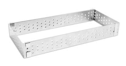 TELAIO PER TORTA FORATO REGOLABILE, ACCIAIO INOX 22 A