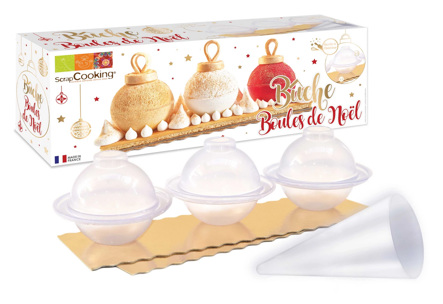 LOT DE 7 BOULES DE NOËL