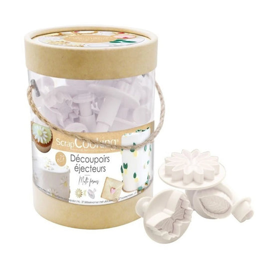 SCRAPCOOKING - SET DI 27 TAGLIA-PASTA PER FONDENTE, FLORA - F/D/I/ML