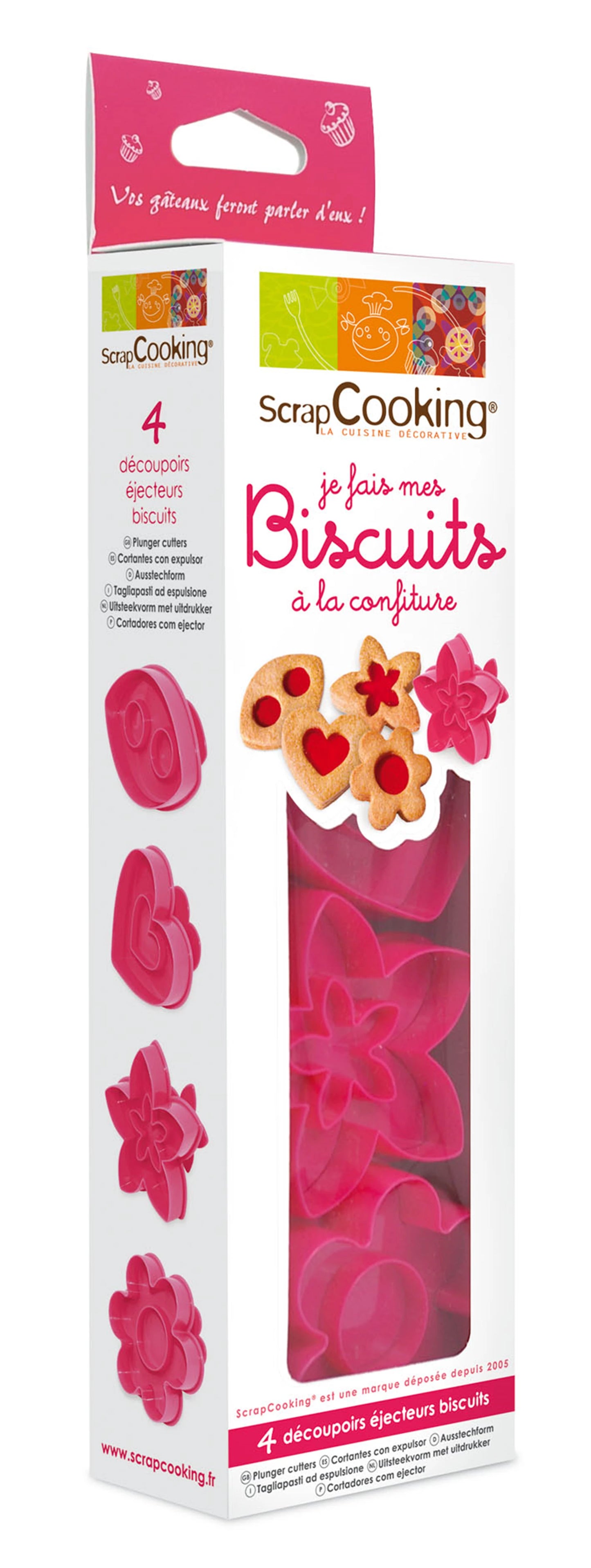 LOT DE 4 BISCUITS MAISON À LA CONFITURE