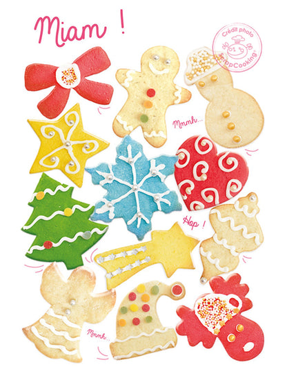 ASSIETTE DE NOËL POUR BISCUITS (12 MODÈLES)
