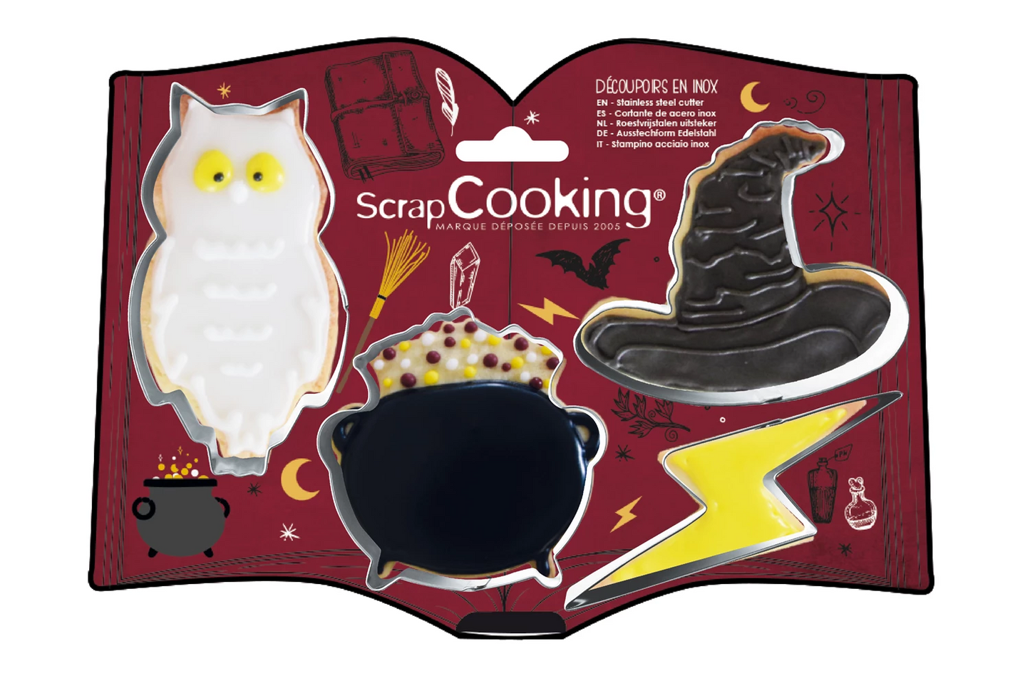 4 MOULES À BISCUITS MAGICIENS