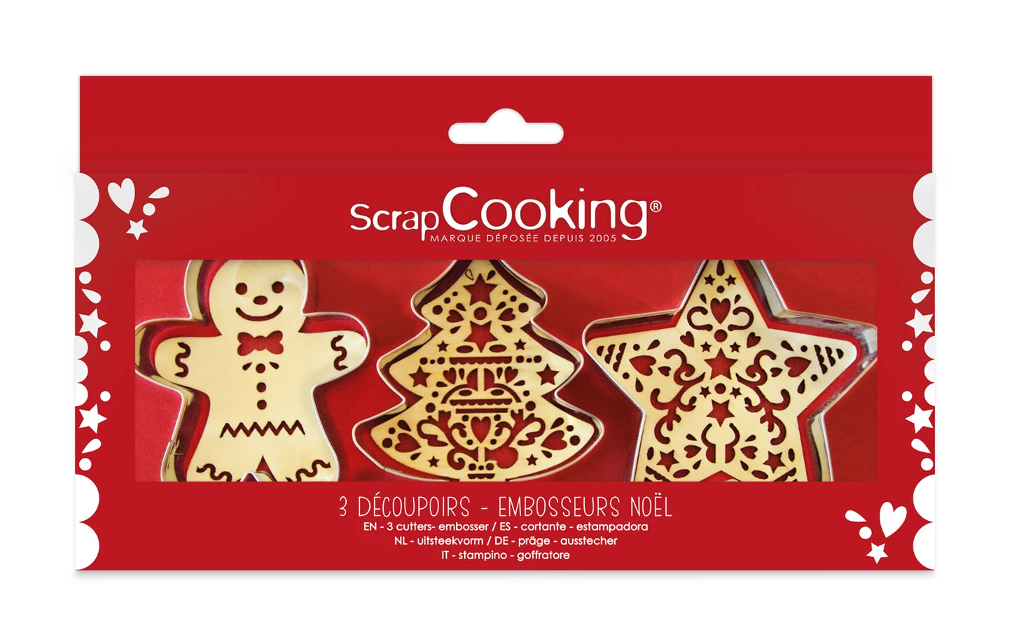 SET TAGLIABISCOTTI NATALIZI + GOFFRATURA