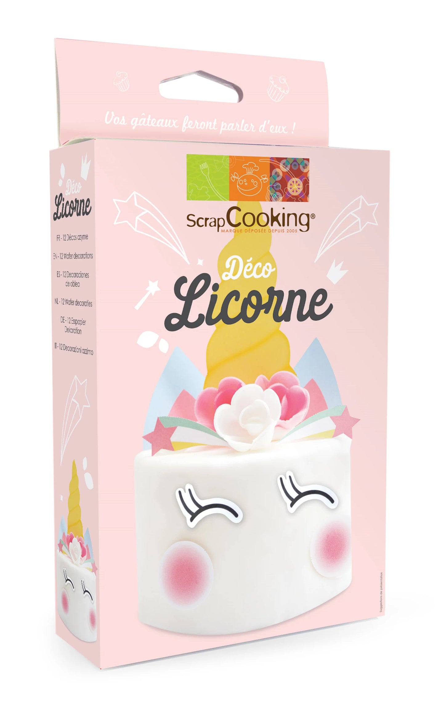 UNICORNO DI CARTA COMMESTIBILI 15 PEZZI.