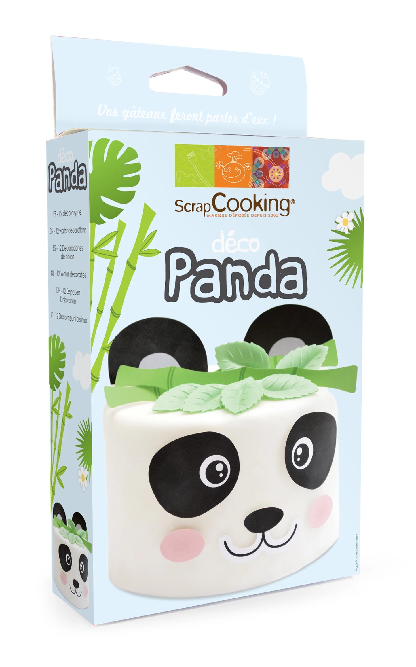 PANDA DI CARTA COMMESTIBILE 15 PEZZI.