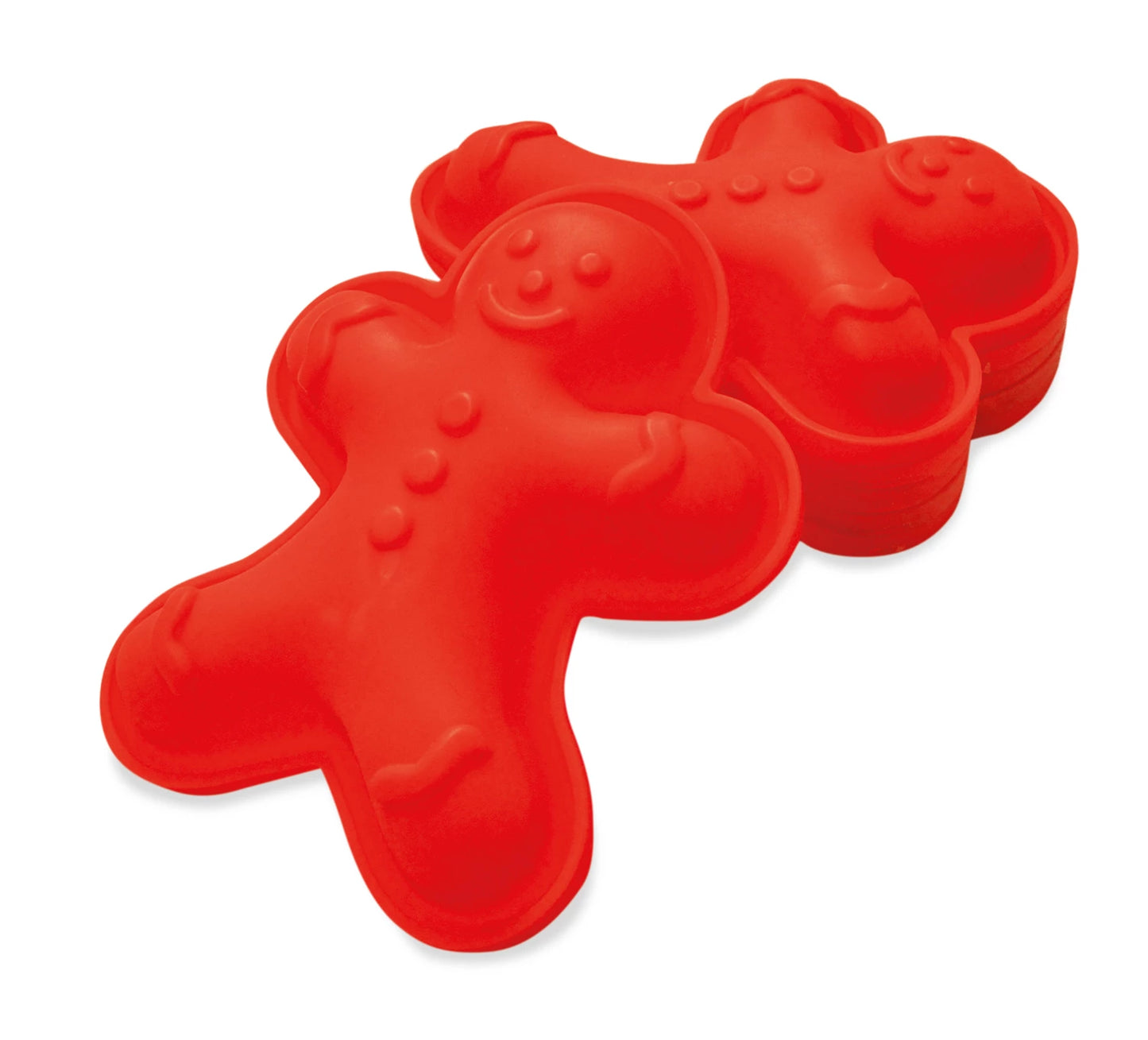 6 MOULES INDIVIDUELS EN SILICONE POUR BONHOMMES EN PAIN D'ÉPICES