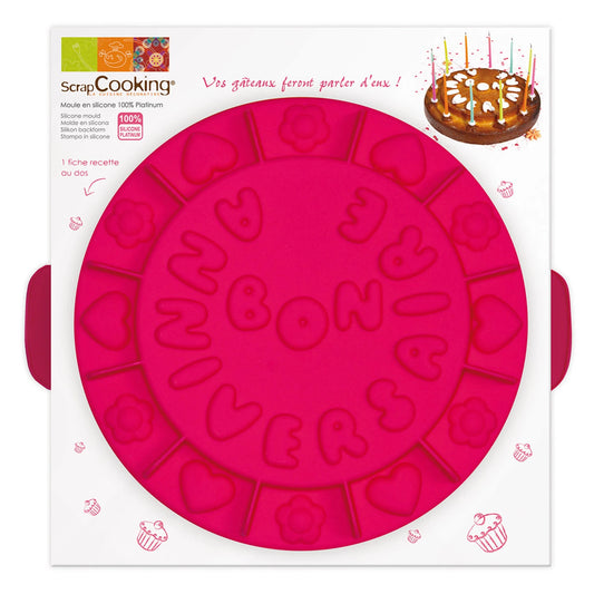 MOULE EN SILICONE BON ANNIVERSAIRE