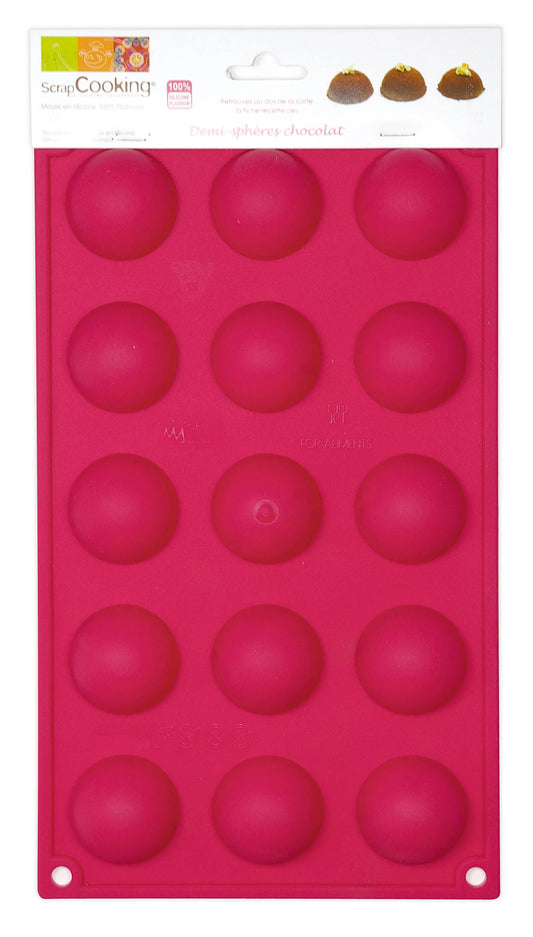 MOULE DE CUISSON EN SILICONE DE 15 PIÈCES, DEMI-SPHÈRES