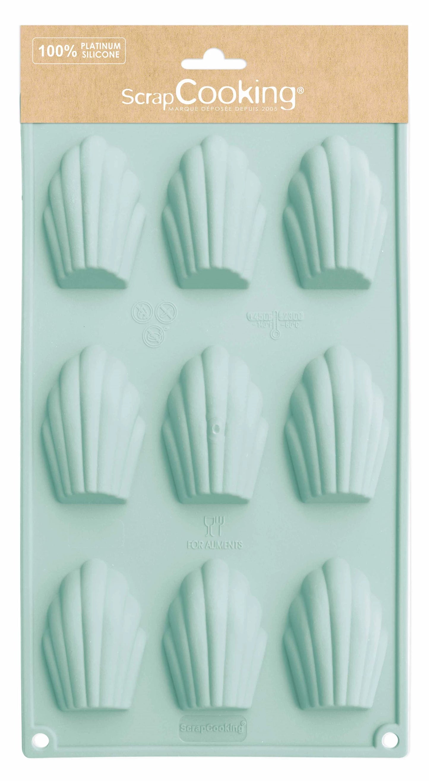 MOULE EN SILICONE 9 MADELEINES