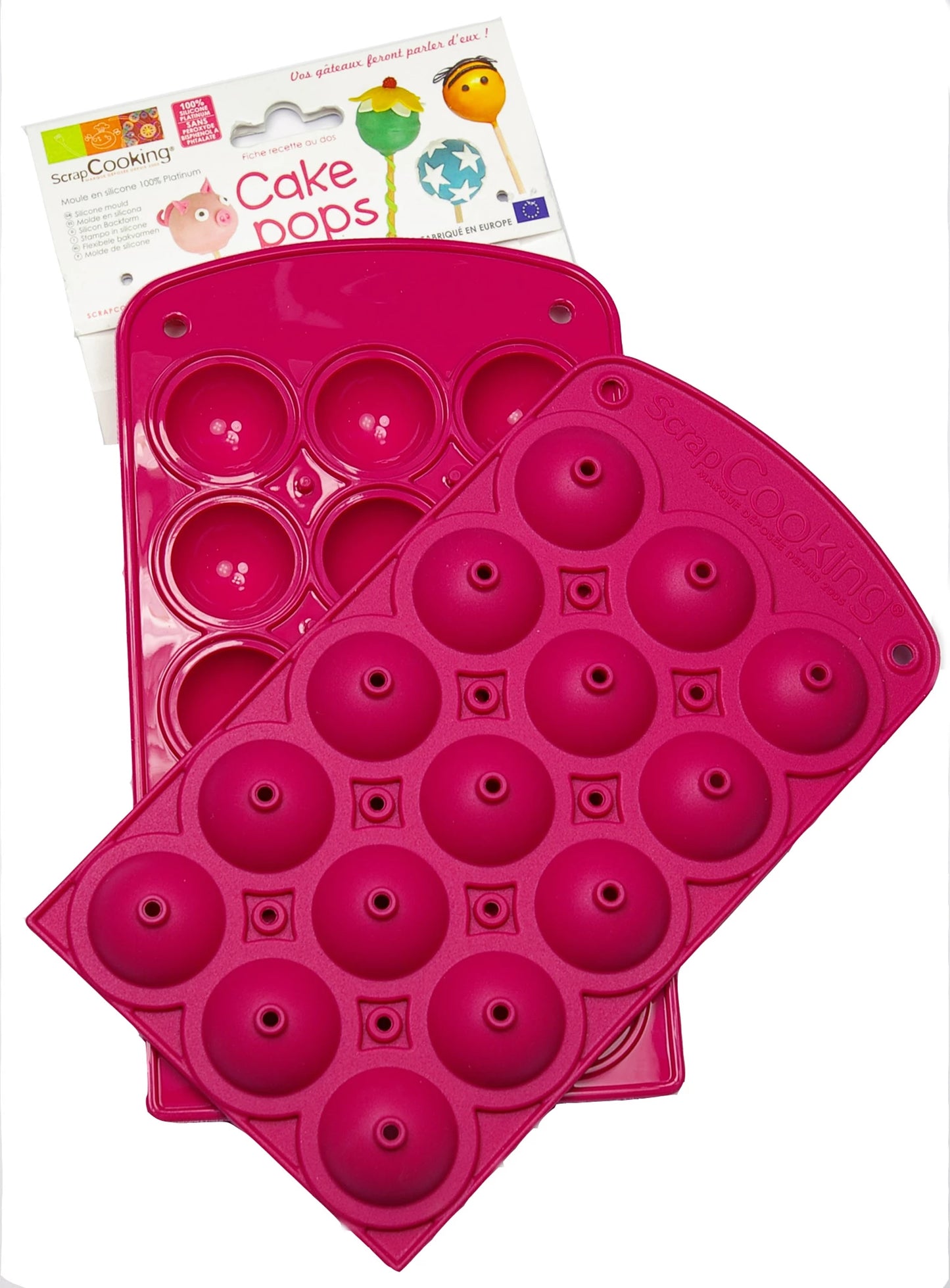MOULE EN SILICONE MINI POP CAKES 15 PIÈCES
